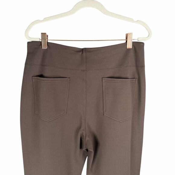 Halara Pants Womens Large Brown Ponte Flex High Rise Flared Trouser 31" Inseam - Picture 4 of 8